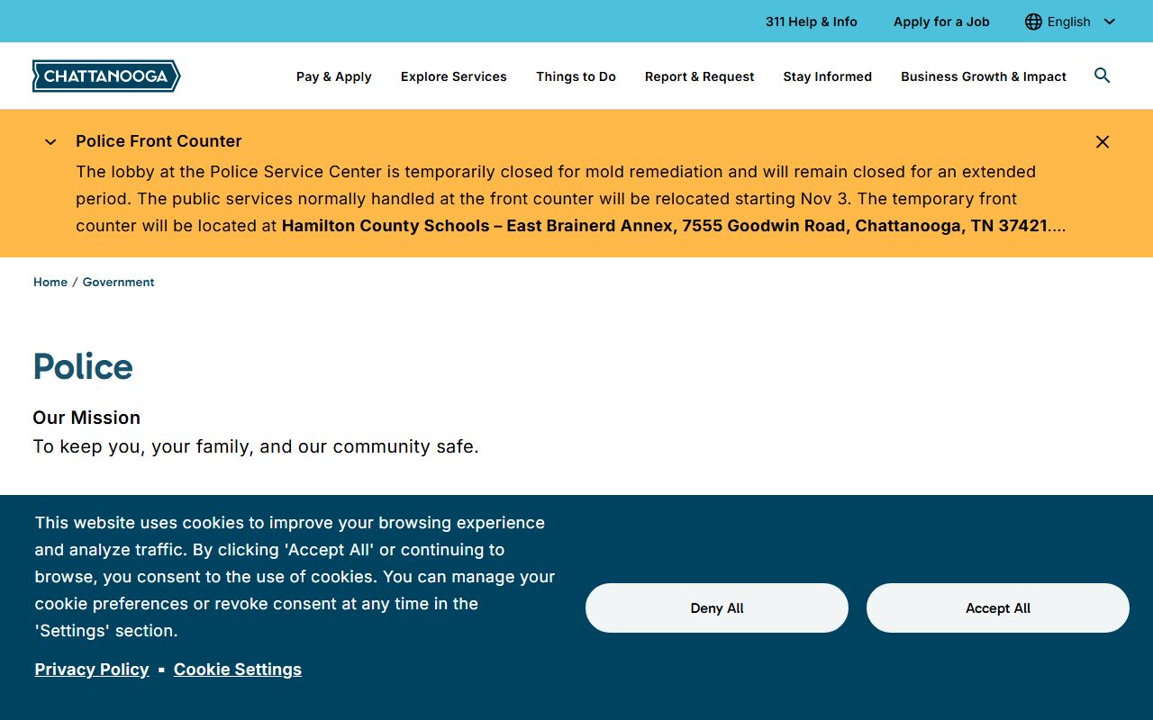 Chattanooga police blotter police department page