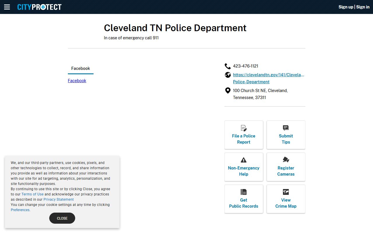 Cleveland police blotter CityProtect portal