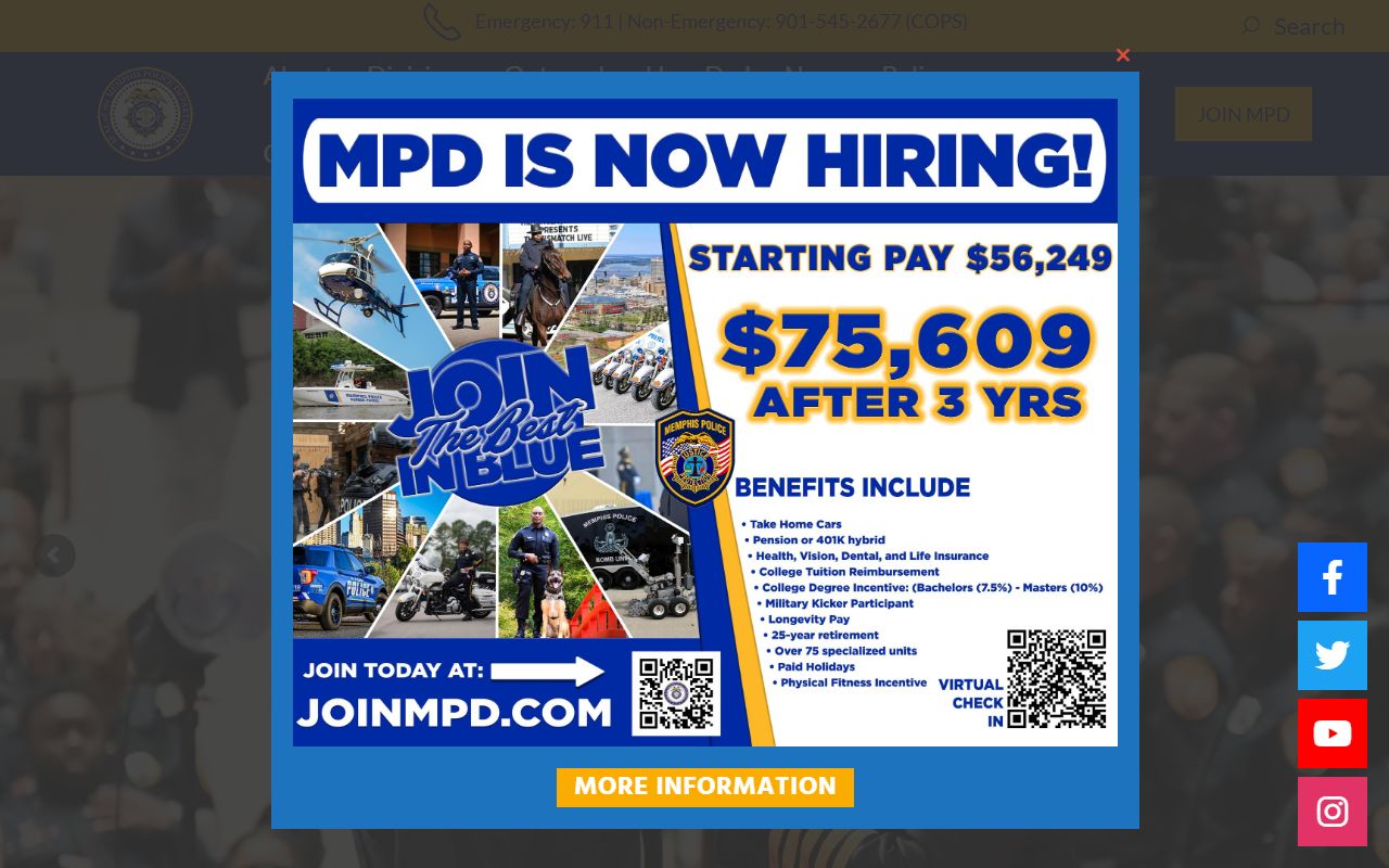 Memphis police blotter Memphis Police Department homepage