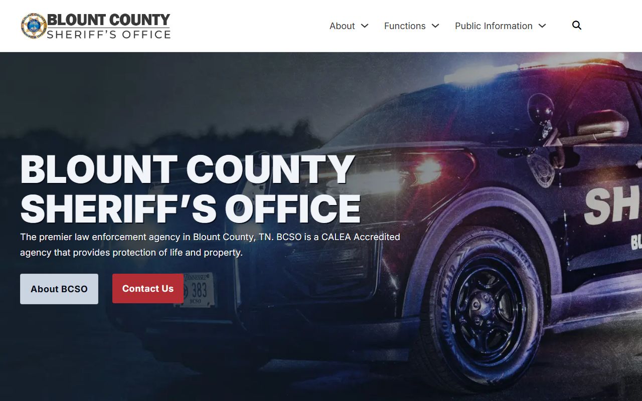 Blount County Police Blotter sheriff website and county records