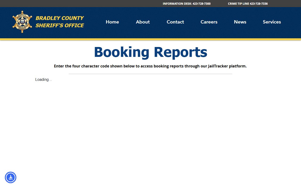 Bradley County police blotter booking reports portal