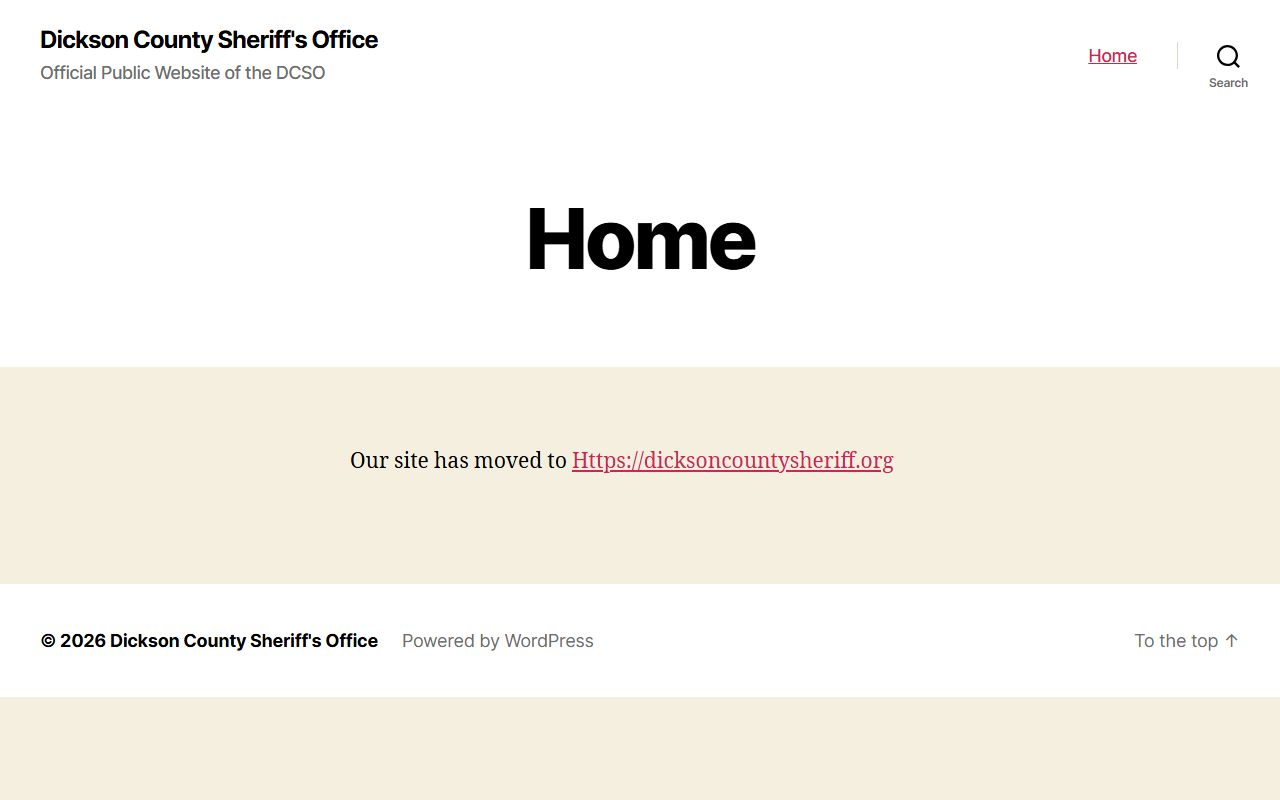 Dickson County police blotter sheriff office homepage