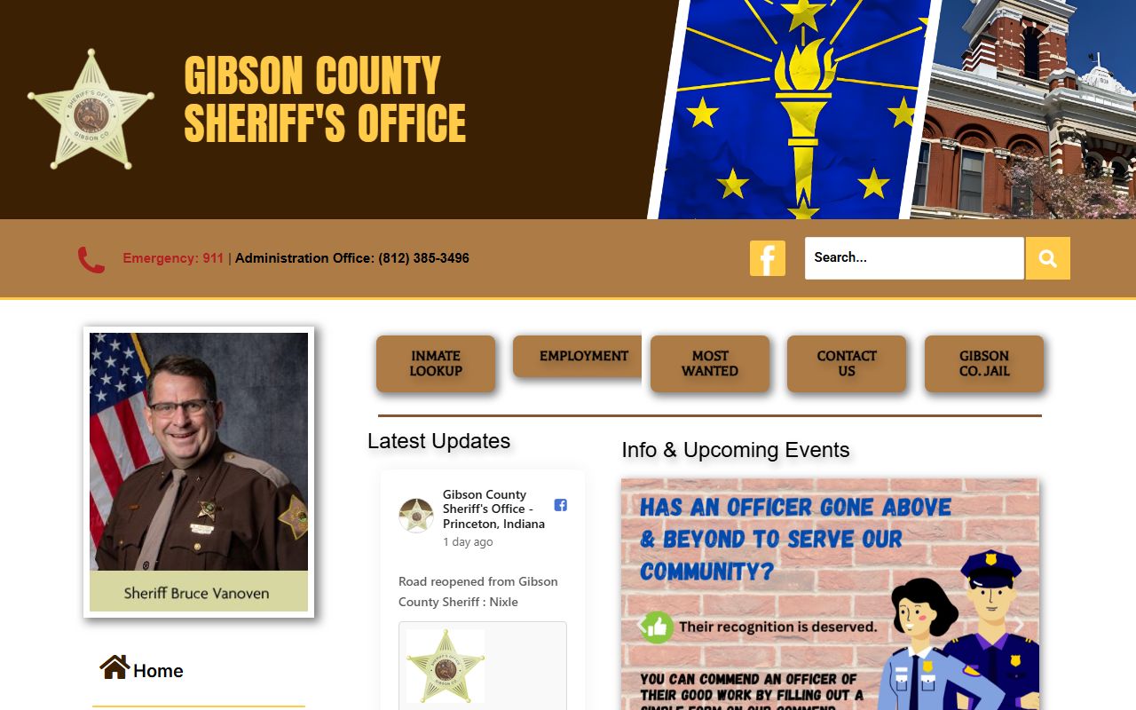 Gibson County police blotter sheriff office homepage