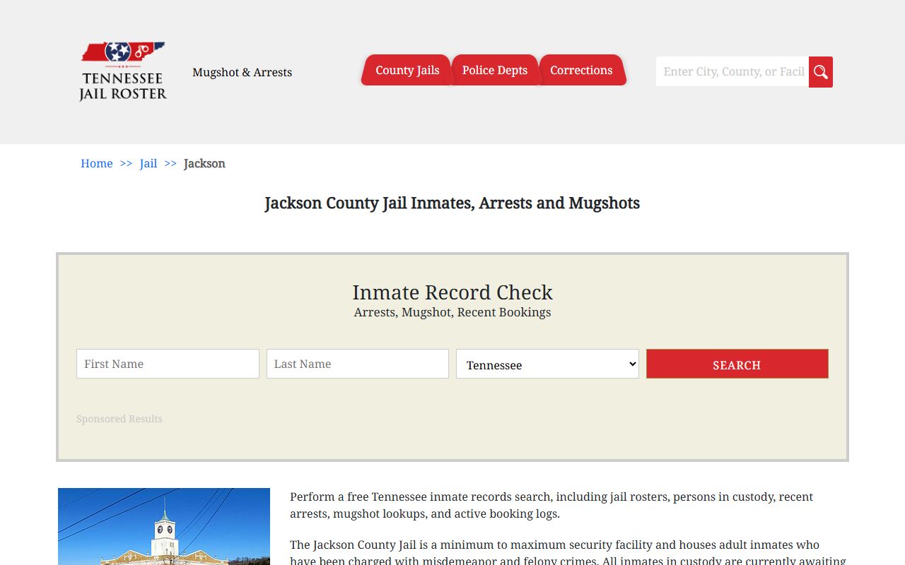 Jackson County police blotter jail information source