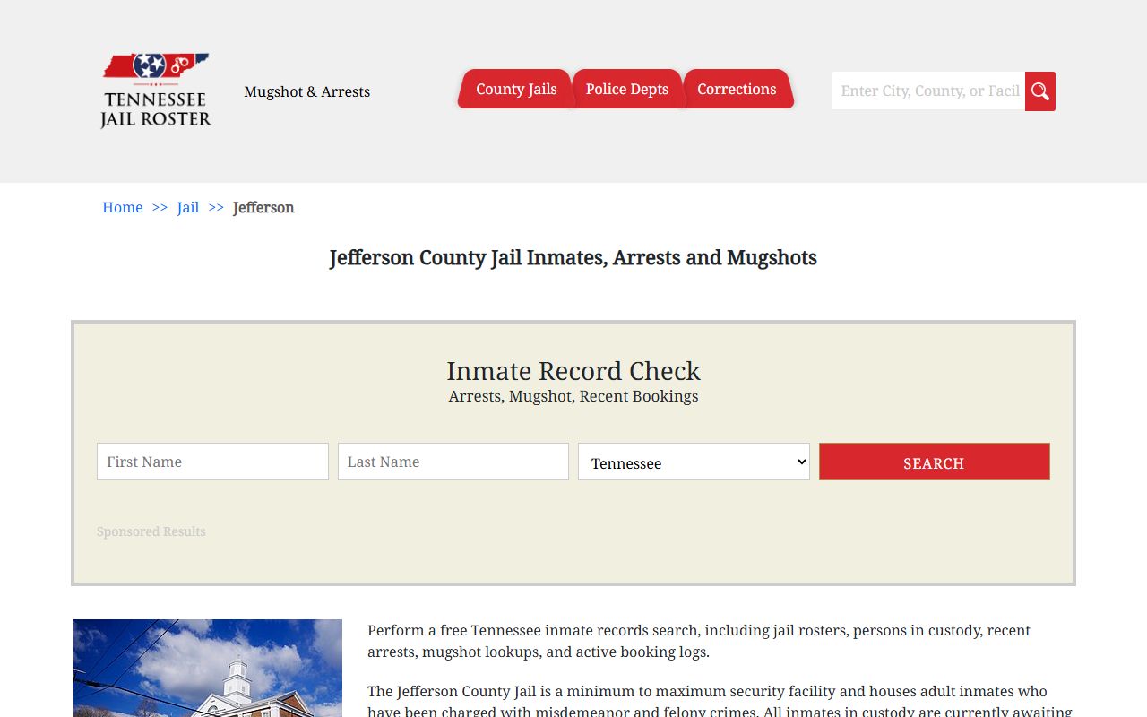 Jefferson County Police Blotter jail information resource